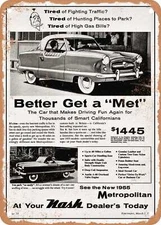 METAL SIGN - 1955 Nash Metropolitan Hardtop Vintage Ad