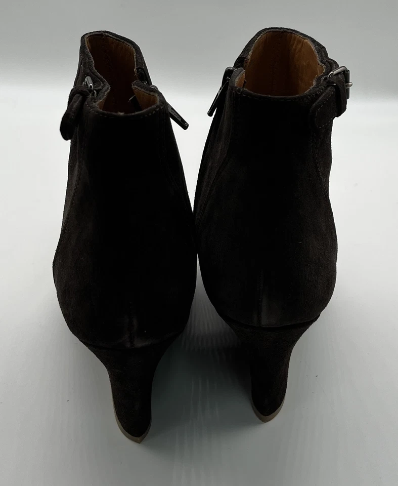 Botín de cuña Lanvin negro con hebilla al tobillo bajo en gamuza talla 38,5 Foto 4 de 4