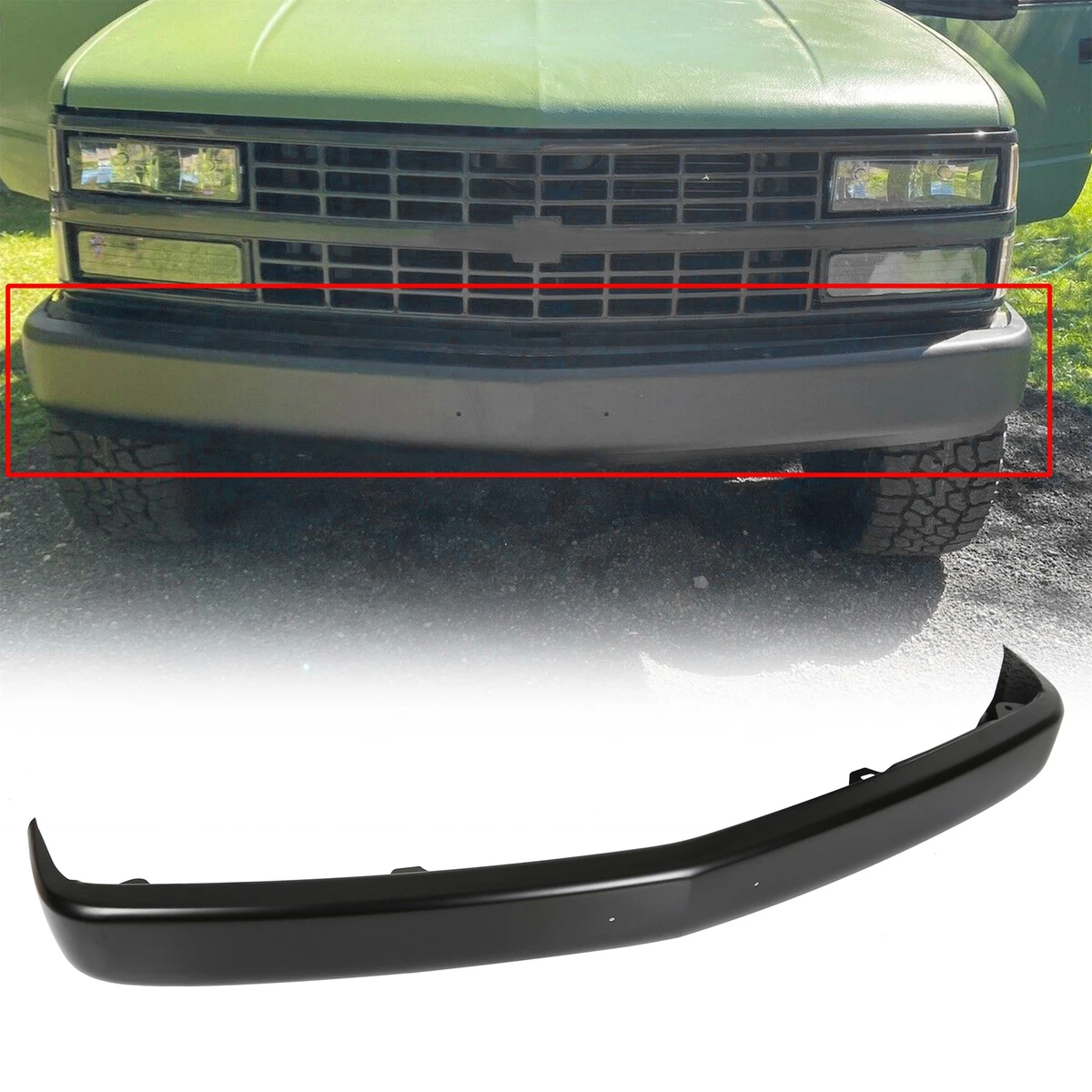Front Bumper Face Bar For 88 98 Chevrolet C1500 K1500 Silverado