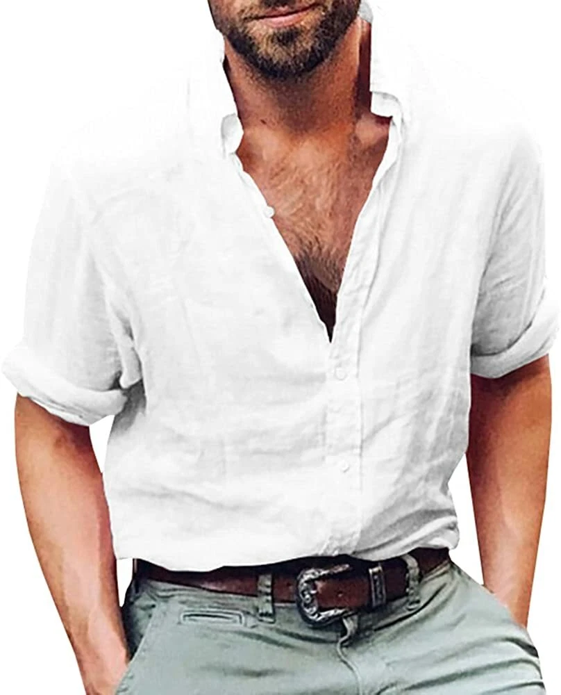 Men's lightweight long shop sleeve shirts for summer