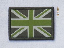 Union Jack 55x40mm, subdued Klett R&uuml;ckseite,Armabzeichen,Patch,Badge