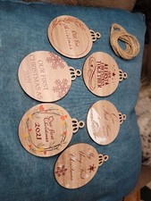 First Christmas 2021 Wooden Ornaments