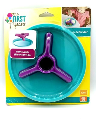 The First Years Silicone Plate & Divider, Removable Silicone Divider, 12months
