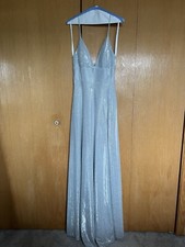 Womens Size 5/6 Windsor Silver Leg Slit Prom Dress Marks From Wear On Bottom