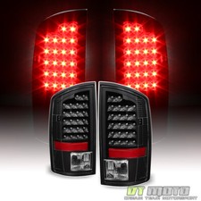 Black 2007-2008 Dodge Ram 1500 07-2009 2500 3500 Led Tail Lights Brake Lamps
