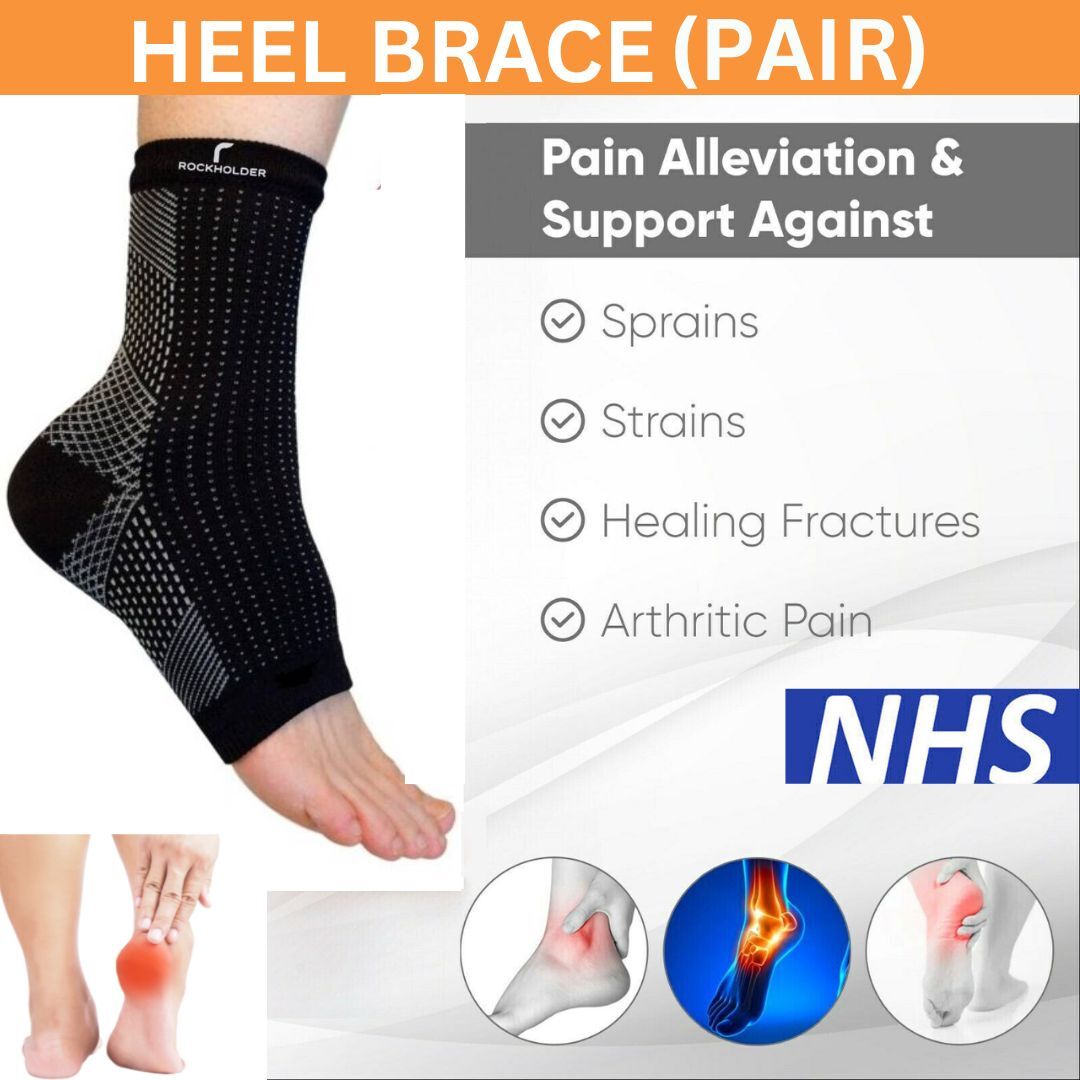 SAOLA 2 x Calze a Compressione Fascite Plantare Tallone Piede Arco Sollievo Dolore Supporto Coppia