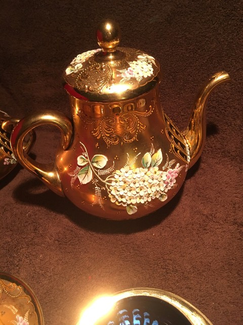 venetian glass tea set