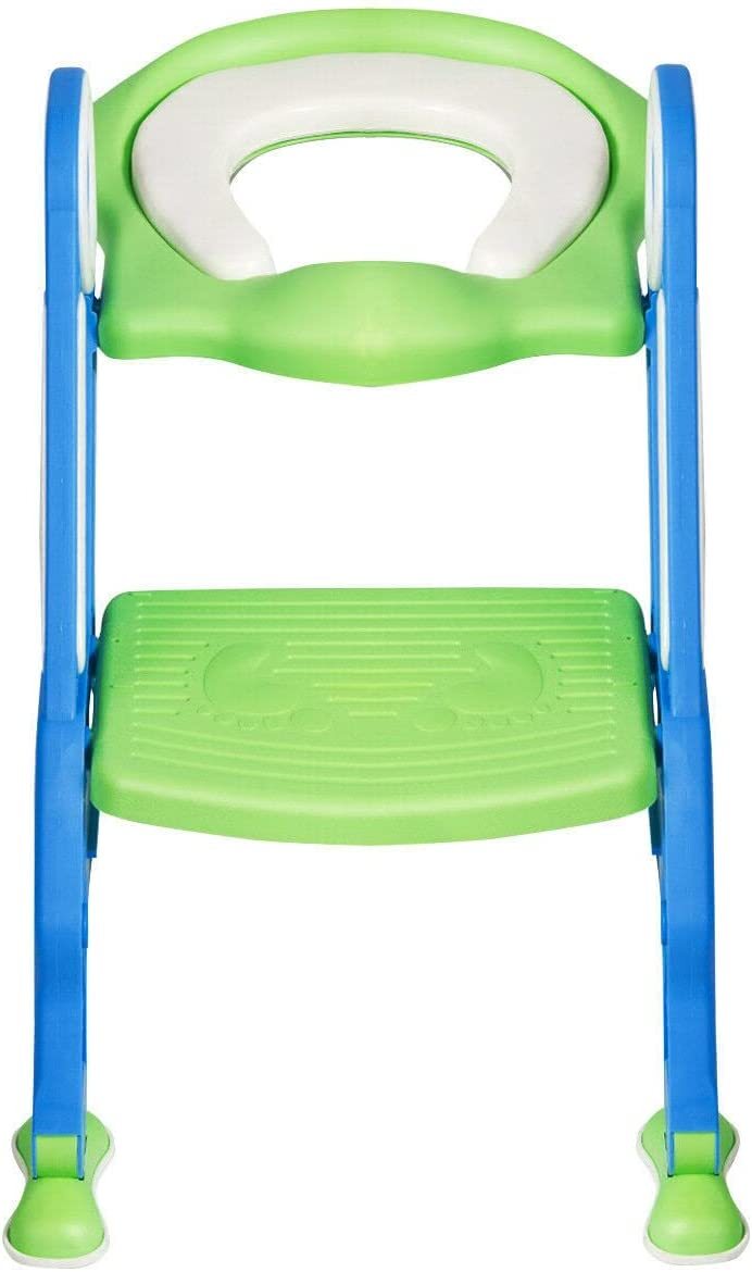 Children Toilet Seat & Ladder Toddler Training Step Up Easy Fold Down