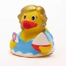 Kaczka kąpielowa ze złotymi włosami Piskaczka Piskaczka Gumka Kaczki