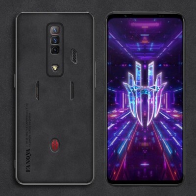 For ZTE Nubia RedMagic7 7S 7Pro 6 Nubuck Leather Coated Rubber Hard case  cover