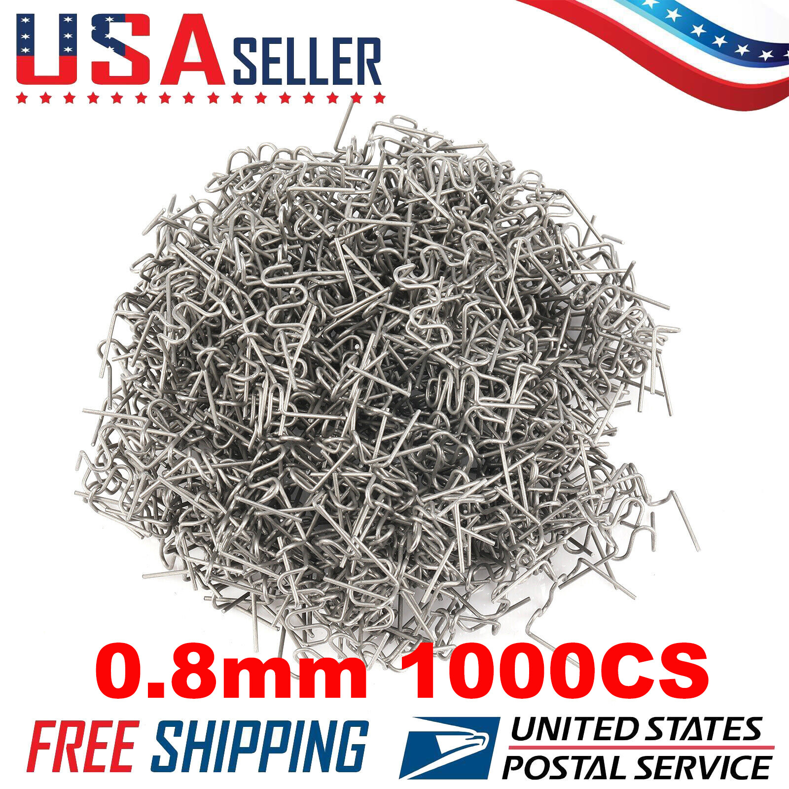 1000PCS Hot Stapler Staples Repair Kit For Plastic Welder Gun Car Bumper Fender