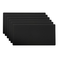 6 Pcs 4x2" Anodized Aluminum Sheet Metal Self Adhesive Plates 1MM Thin Black