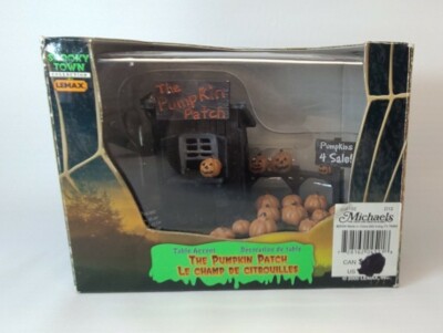 Vtg 2000 Lemax The Pumpkin Patch Figurine Spooky Town Halloween 04521A Hollow 