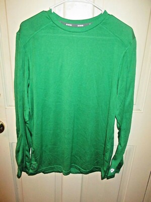 907W1 Champion CV26 PowerTrain Men's Performance Long Sleeve T-Shirt MD Green