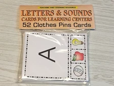 Letter &  Sounds - Upper/ Lowercase Flashcards for Preschool 52 Cards- Teaching