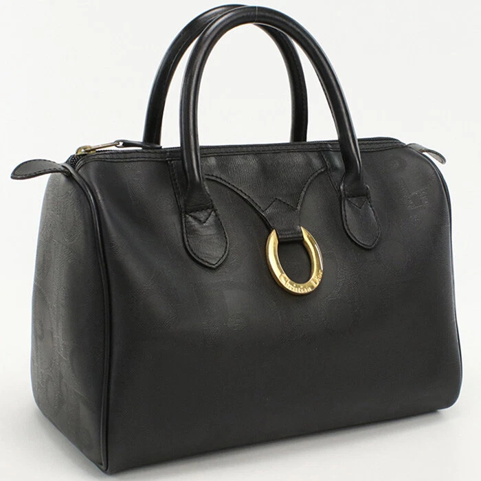 Dior Sac à Main Motif Trotteur avec Logo Mini Sac Boston PVC, Cuir Noir Femme