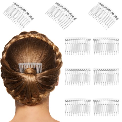 Side Combs Hair Clips Transparent Plastic Travel Decorative Diy Veil - Picture 7 of 12