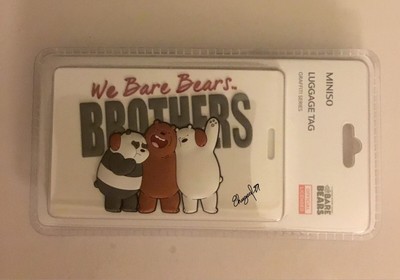 we bare bears luggage tag