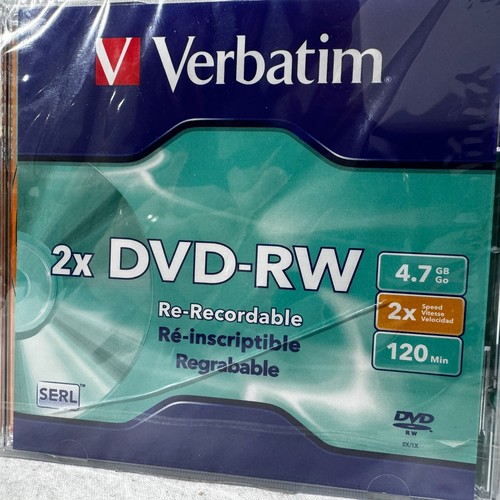 14x Verbatim DVD-RW 4.7GB 2x Speed 120 Min Blank Discs Brand New Free Postage - Picture 4 of 6