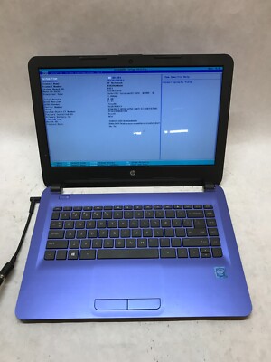 HP 14-am052nr 14'' Laptop Intel Celeron N3060 1.6GHz 4GB RAM NO HDD/OS AS IS --DW