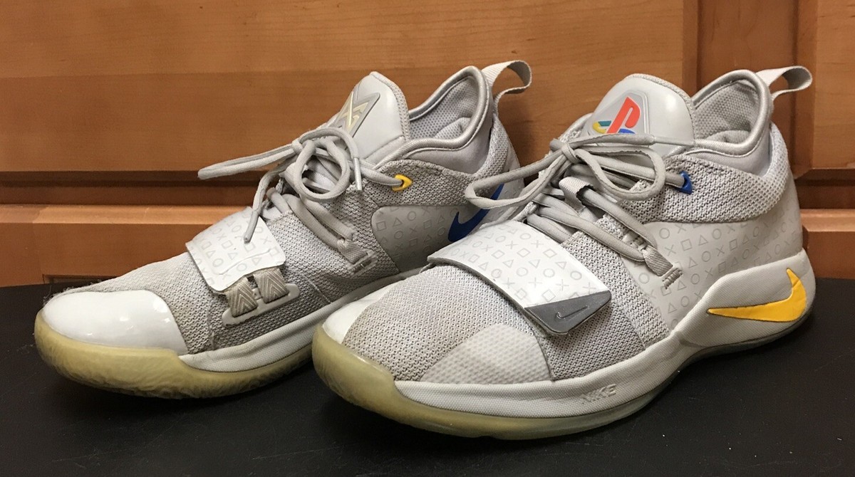 Nike PlayStation Paul George Wolf Grey Youth Boys Shoes Size