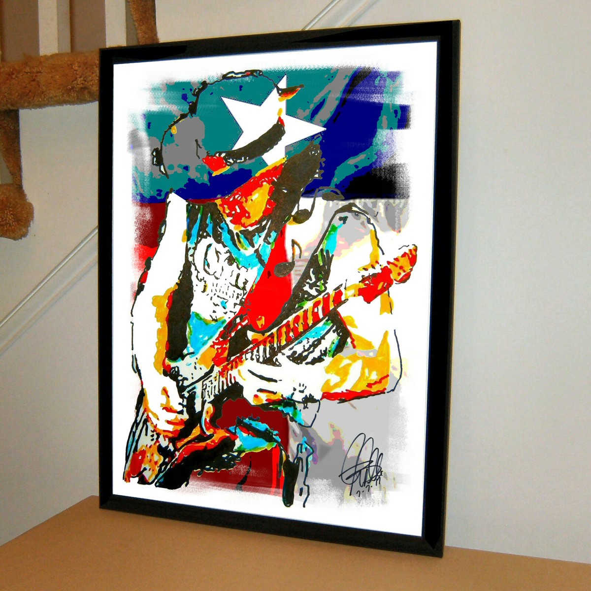 Stevie Ray Vaughan SRV Blues Rock Texas Music Print Poster Wall
