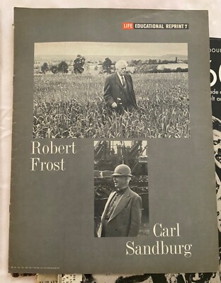 LIFE Educational Reprint 7 Robert Frost and Carl Sandburg Very Good