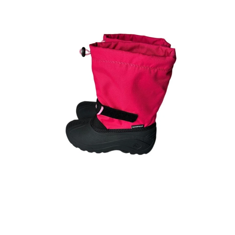 Kamik Niños Invierno Botas de Nieve Impermeables Rosa Negro Cordón Resistente al Frío talla 2 Foto 2 de 4