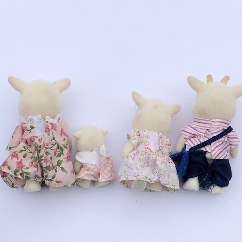 Epoch Sylvanian Families Goat family set of 4 Vintage Calico Critters rare - Picture 5 of 8