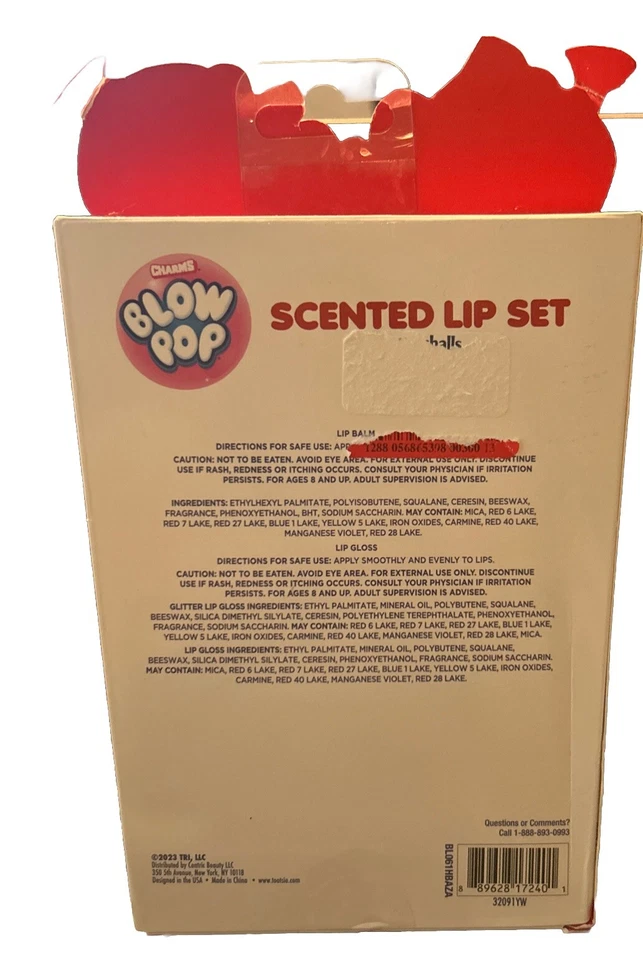 Charms Blow Pop Scented Lip Kit Lip Balm Gloss 6 Pcs Set Apple Cherry New Y2K - Image 2 of 4