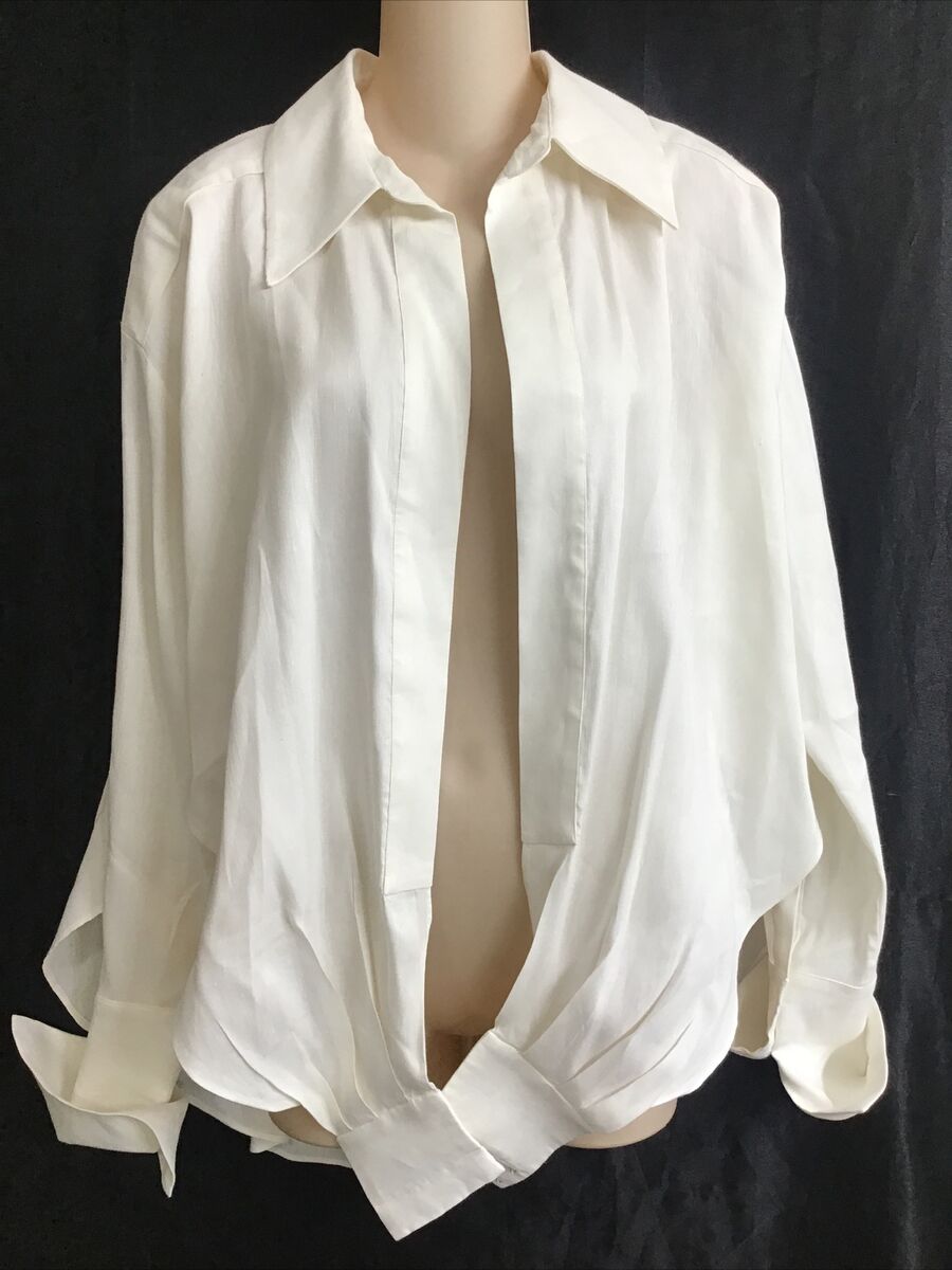 Gauge 81 Sabinas Linen High-low Wrap Shirt Eggshell L Sleeve Gauge 81 Sabinas Linen High-low Wrap Shirt Eggshell L Sleeve