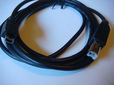 NUDE CABLE TYPE-B 5m S-L ① Monoprice USB-A to Mini-B Cable - 5-Pin, 28/28AWG, Black