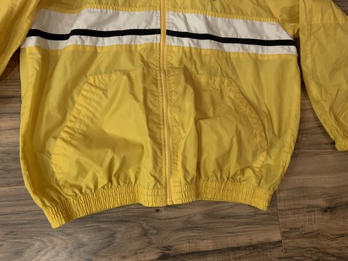 Vtg Nike 90s/80’s Windbreaker Rain Yellow Full Zip Jacket Youth L/Adult S Nice! - Picture 2 of 12