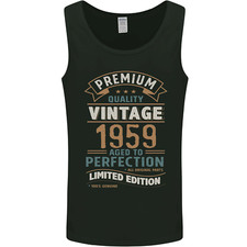 Premium Vintage 66th Birthday 1959 Mens Vest Tank Top