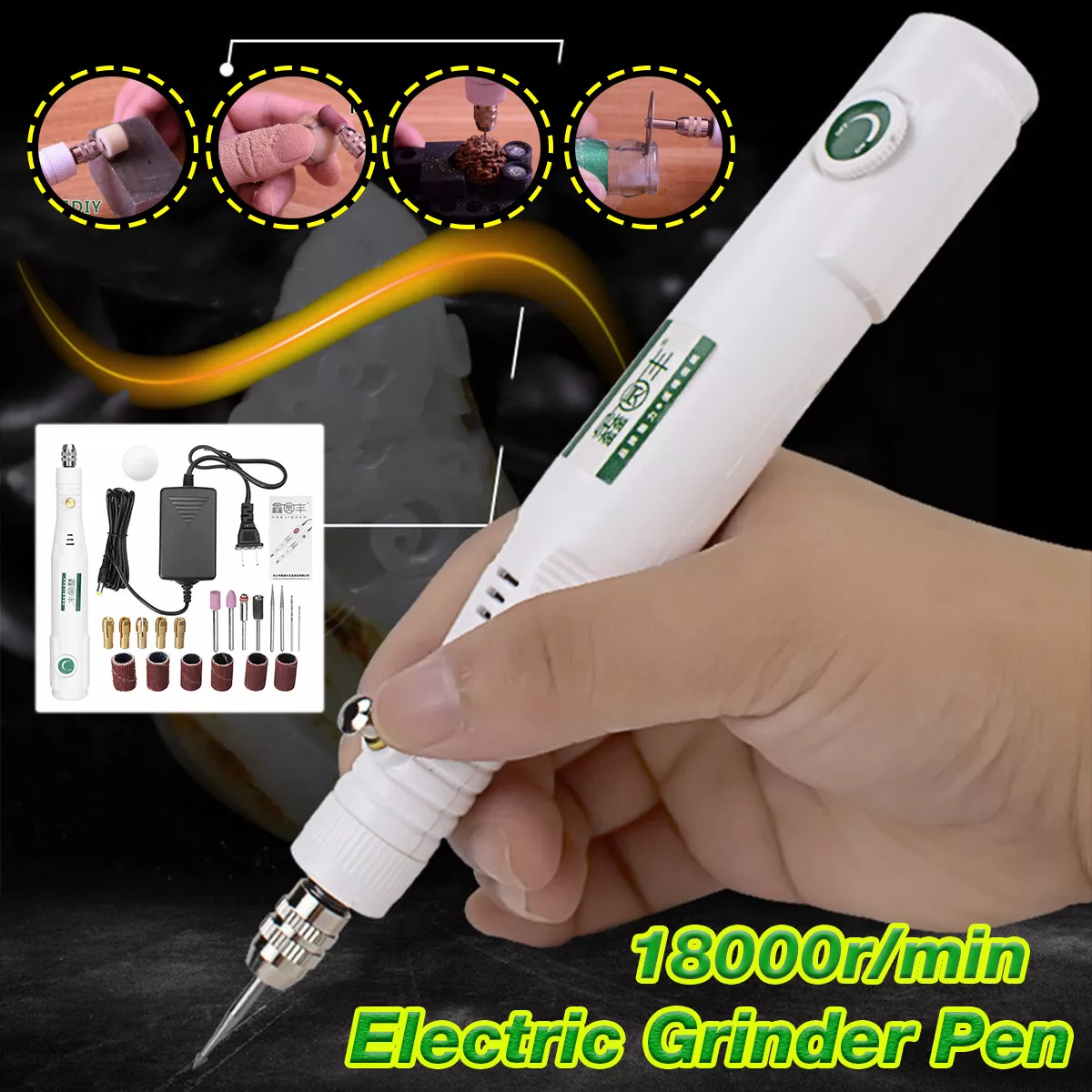 Electric Micro Engraver Pen Engraving Tool Kit Mini DIY Metal