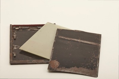ICA Delta Casette Glasplattenhalter, antikes 9x12 Filmmagazin, mit Glasplatte