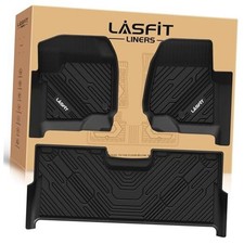 Floor Mats 2 SuperDuty Crew Cab Bucket Seat 17-26  2Rows with FF Storage