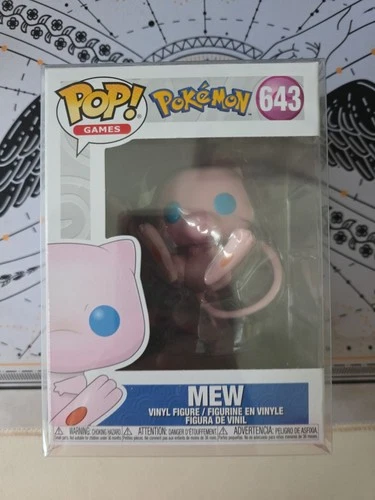 Funko Pop Mew #643 Vinyl Figure Pokémon Collectible W POP PROTECTOR