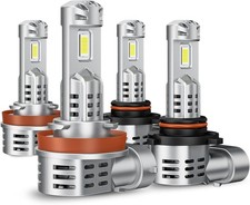 H11 9005 Bulbs Combo, 60000LM 800 Ultra-Brighter Real 1:1 Mini Size 6500K Cool