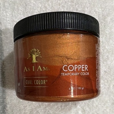 As I Am Curl Color Copper Temporary Hair Color Cream, Cruelty-Free 6 oz