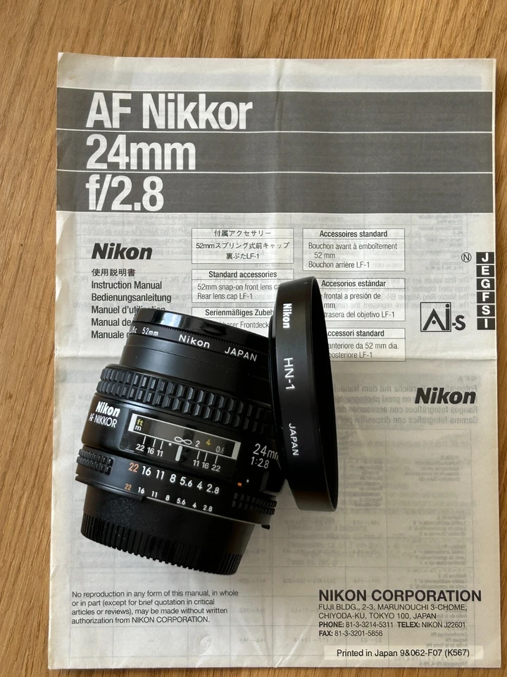 Nikon AF Nikkor 24mm 2,8 Ai S - Bild 1 von 4