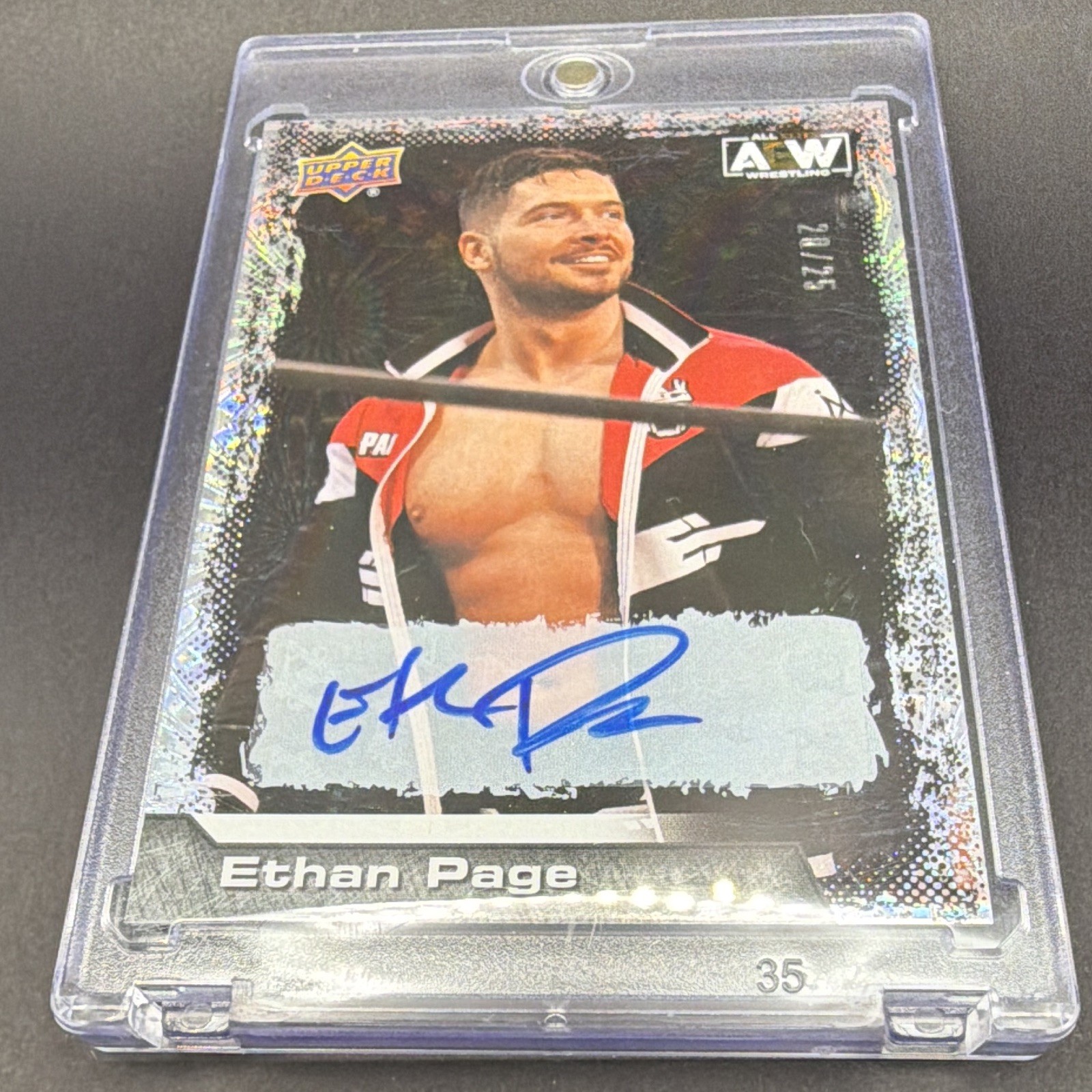 Upper Deck 2022 AEW Ethan Page #8 Pyro Autographs Auto Serial Numbered 20/25