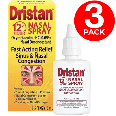 Dristan 12HR Nasal Spray Decongestant Fast Relief 0.5oz - 3 Bottle