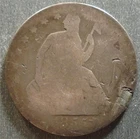 United States of America - Seated Liberty Silver Half Dollar, 1855, toned