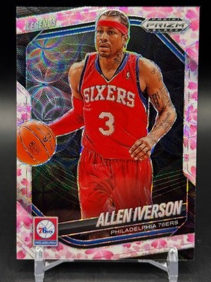 2024 Panini Prizm Black Allen Iverson Cherry Blossom /20 #262 76ers SSP!