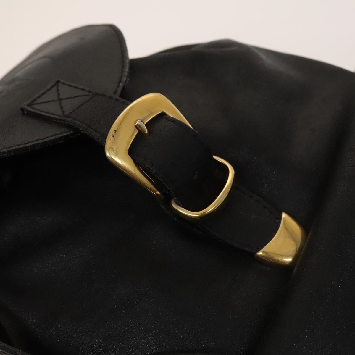 Gianni Versace Backpack Leather Black Gold Auth bs27658 | eBay display picture 1