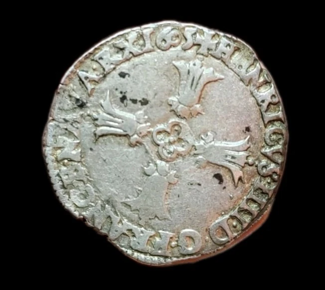 Henri IV (1589-1610). Quart d’écu, 1605 L Bayonne - Photo 2/2