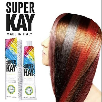 Super Kay Hair Color 8.03 Warm Natural Light Blond 6 oz/180ml. Made in Italy