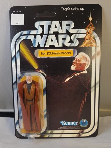 Vintage Star Wars Ben Kenobi White Hair ORIGINAL SABER & CAPE CUSTOM 12 Cardback