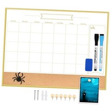 Whiteboard Calendar  Corkboard, 18" x 24" Dry Erase White Board  Bulletin